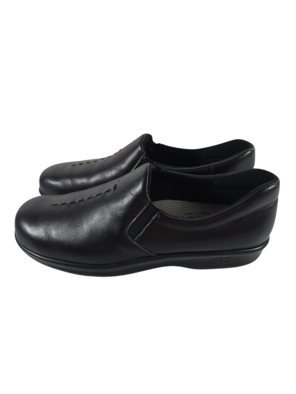 SAS Viva Tripad Comfort Casual Shoes Black Leather Womens 8.5 Slip-on